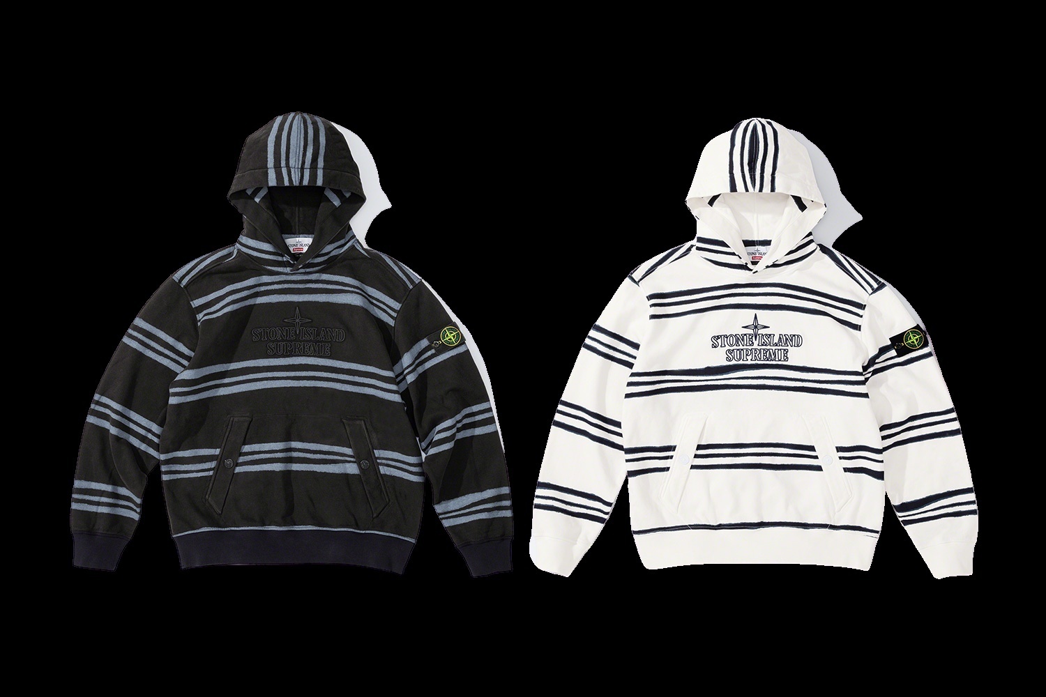 Supreme®/Stone Island® Warp Stripe Hooded Sweatshirt